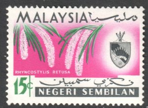 Malaya Negri Sembilan Scott 81 - SG86, 1965 Flowers 15c MH*