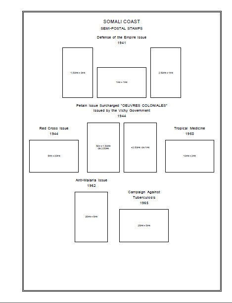 SOMALIA STAMP ALBUM PAGES 1894-1999 (201 PDF digital pages)
