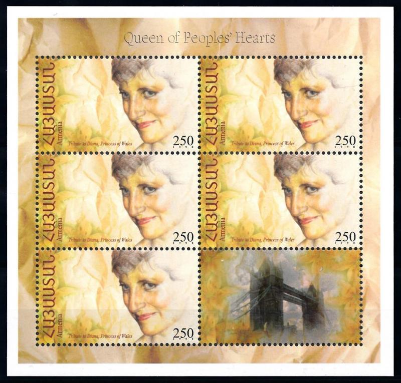 [91836] Armenia 1998 Royalty Princess Diana Sheet MNH