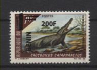 Benin Animals/Crocodile 2008 Mi#1498 Ovpt. New Currency MNH