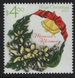 Niue 2017 MNH Sc 968 $4 Papaya Christmas Flowers