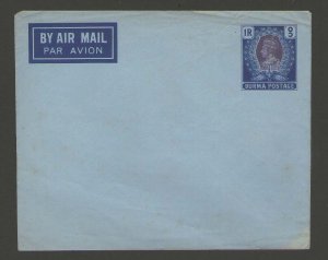 Burma KGVI Postal Stationery cover mint - nice condition