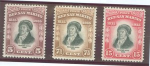 San Marino #169/170/172 Unused Single