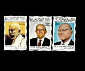 Nicaragua 1994 -  Philatelists   - Set of 3  Stamps - Scott #2016-18 - MNH