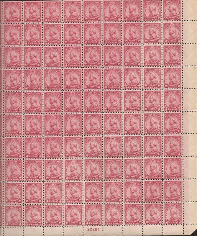 US Stamp - 1930 Baron Von Steuben - 100 Stamp Sheet - Scott #689