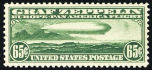 C13, Mint VF/XF NH 65¢ Graf Zeppelin Airmail * Stuart Katz