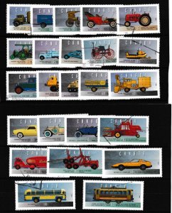 Canada # 1552 & Others, Early Transportation Vehicles, Mixture, All Different