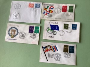 Europa 1959 European  postal covers  5 items Ref A2302