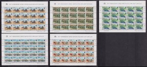 Jersey 233-237 Motor-Cycle Light Car Club sheet set (20x5 stamps) MNH 1980