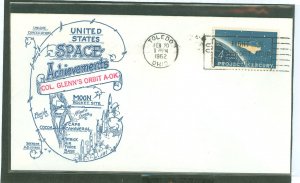 US 1193 Project Mercury Boerger FDC cachet Toledo, OH cancel unaddressed.