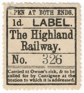 (I.B) The Highland Railway : Newspaper Parcel 1d