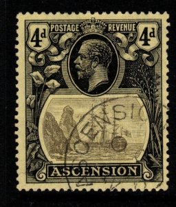 ASCENSION SG15 1924 4d GREY-BLACK & BLACK/YELLOW FINE USED