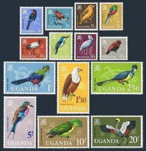 Uganda 97-110,MNH.Michel 87-100. Arms,Birds 1985.Bee-eater,Jacana,Weaver,Trogon,
