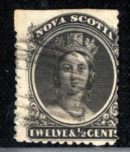 Canada NOVA SCOTIA QV Stamp 12½c Used BBLUE84