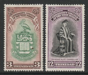 Trinidad Tobago Scott 70/71 - SG265/266, 1951 University Set MH*