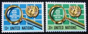 UN #278-279 MNH, 2 Singles, UN Postal Admin. SCV $1.60 L10