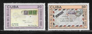 Cuba 2589-2590 1983 Stamp Day set MNH