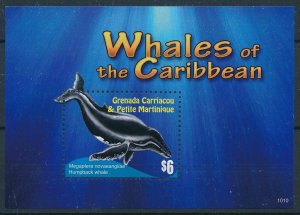 [109011] Gren. Carriacou & Petite Martinique 2010 Marine life whales Sheet MNH