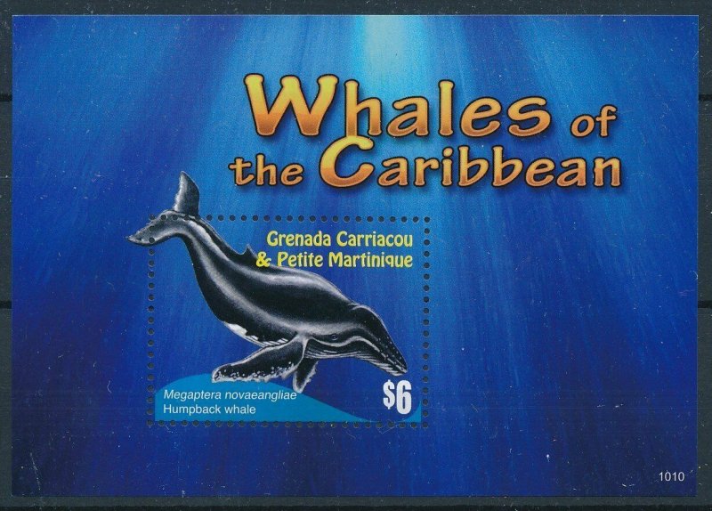 [109011] Gren. Carriacou & Petite Martinique 2010 Marine life whales Sheet MNH