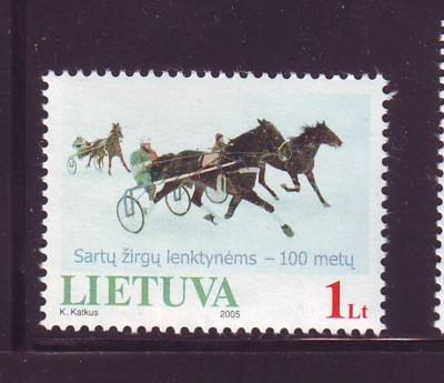 Lithuania Sc 787 2005 Sartai Horse Race stamp mint NH