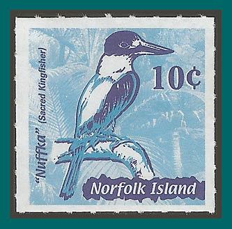 Norfolk Island 2002 Booklet Stamp, Kingfisher, MNH  #753,SG783