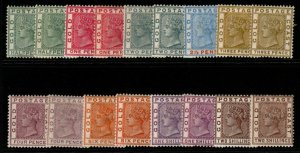 GOLD COAST SG11/9a  1884-91 DEFINITIVE SET COMPLETE WITH ALL SHADES MTD MINT