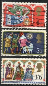 GREAT BRITAIN - SC #605-606-607 - USED SET OF 3 -1969 - Great065