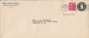 Hilo to Honolulu, Hawaii 1941 Airmail. 4c PSE & 2c Prexie (49781)