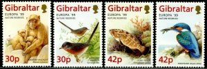 GIBRALTAR Sc#794-797 1999 Europa Wildlife Complete Set OG Mint Hinged