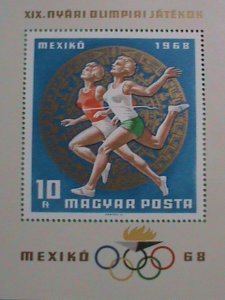 HUNGARY STAMP:1968- SC# 1924-THE 19TH OLYMPIC GAMES- MEXICO-MINT STAMP S/S