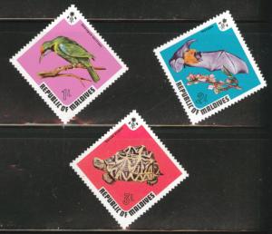 Maldives Scott 447-449  MH* 1973 short set