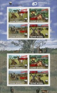 Guinea-Bissau - 2021 WWF 60 Years & Animals - 8 Stamp Sheet - GB210231a1