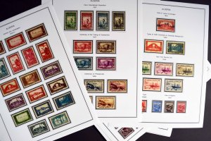 COLOR PRINTED FRENCH ALGERIA 1924-1958 STAMP ALBUM PAGES (29 illustrated pages)