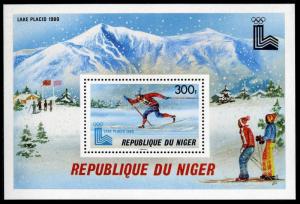 Niger 491-495,496,MNH.Mi 685-689,Bl.26. Olympics Lake Placid-1980.Bobsledding,