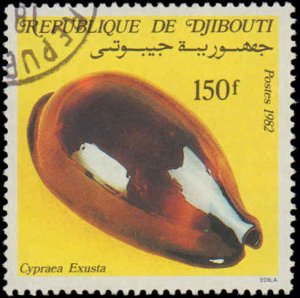 Djibouti #556, Incomplete Set, High Value, 1982, Seashells, Used, CTO
