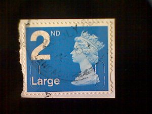 Great Britain, Scott #MH391, 2013, used on paper, Machin, 2nd Large, bright blue