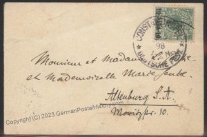 German Turkey 1898 Mi6 Cover Constantinople to Altenburg Saxony Sachsen 111461