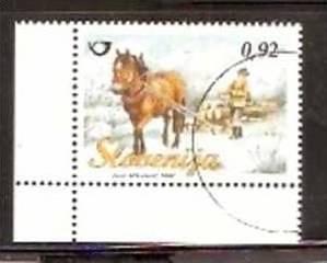 Slovenia 2008 Horse-drawn Cargo Sledge Transport Mountain Snow SPECIMEN  MNH ...