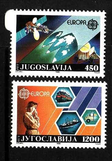 Yugoslavia-Sc#1892-3-unused NH Europa set-1988-