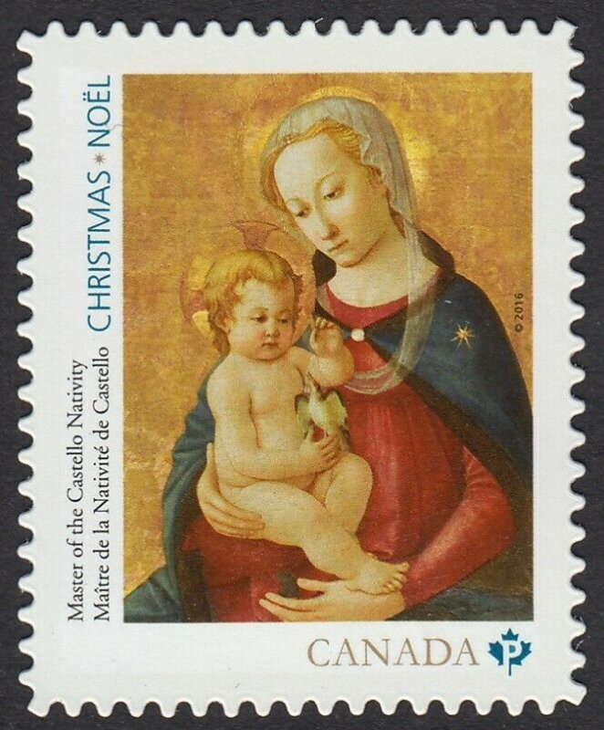 DIE CUT = MADONNA and CHILD = CHRISTMAS = booklet stamp Canada 2016 #2955i MNH