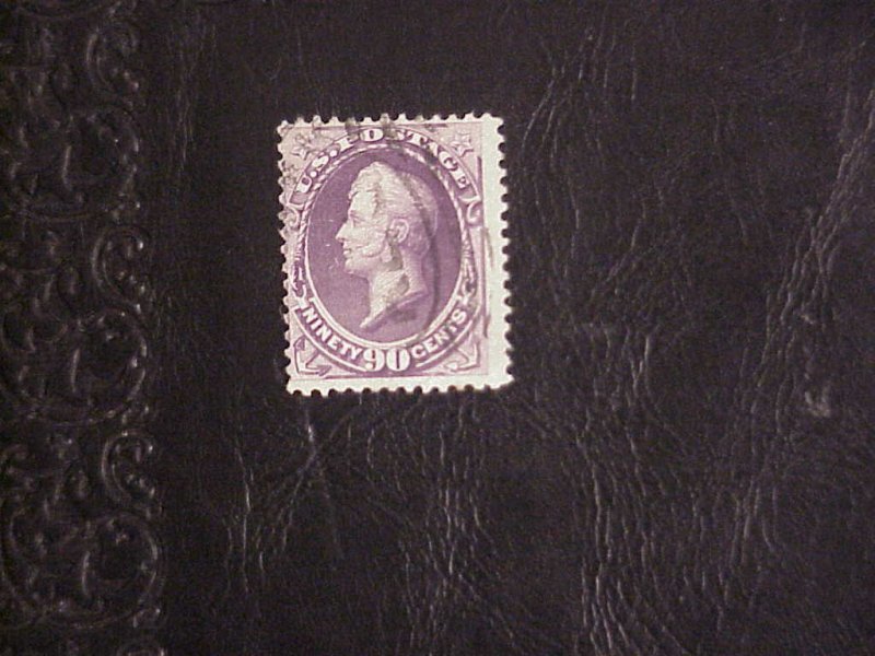 1888 90 CENT PERRY AMERICAN BANK NOTE STAMP SCOTT 218 USED CV 275.00