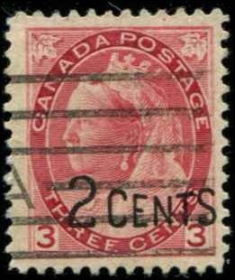 Canada SC# 88 Victoria  2c o/p 3c  Used SCV $6.00