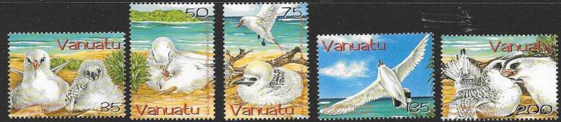 VANUATU SG932/6 RED-TAILIED TROPIC BIRDS MNH 