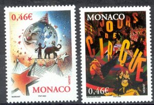 2002 Monaco 2600-2601 Europa Cept / Animals in the circus