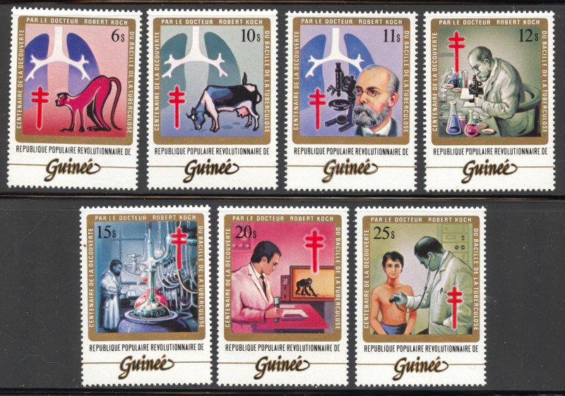 Guinea Scott 852-58 MNHOG - 1983 Dr Robert Koch, TB Bacillus - SCV $20.35
