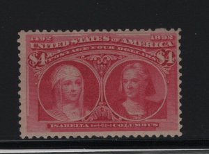 244a VF with PSE cert unused ( mint regum )  nice color cv $ 1050 ! see pic !