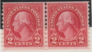 U.S. Scott #599 Washington Stamp - Mint NH Line Pair