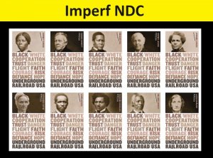 US 5843b 5843c The Underground Railroad F Imperf NDC block 10 set 2 MNH 2024