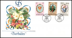 Barbados 547-549 Royal Wedding Fleetwood U/A FDC