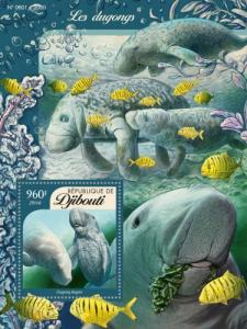 DJIBUTI - 2016 - Dugongs - Perf S/Sheet - MNH